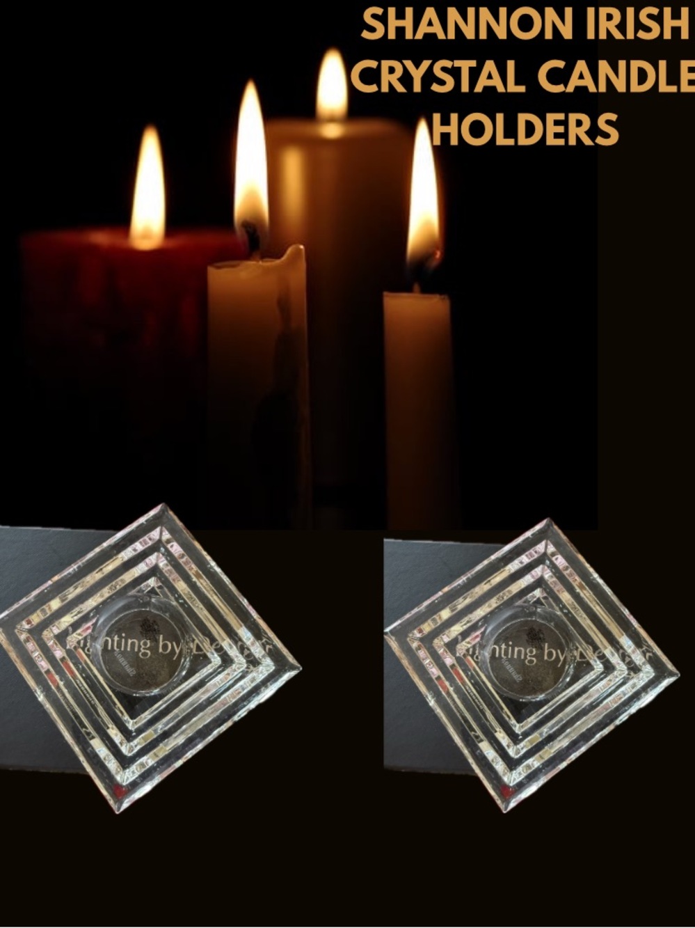 Shannon Irish Crystal Candle Holder